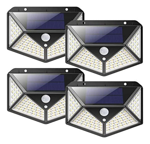 Foco Led Lampara Solar 100 Led Sensor Movimiento Exterior – NARAN